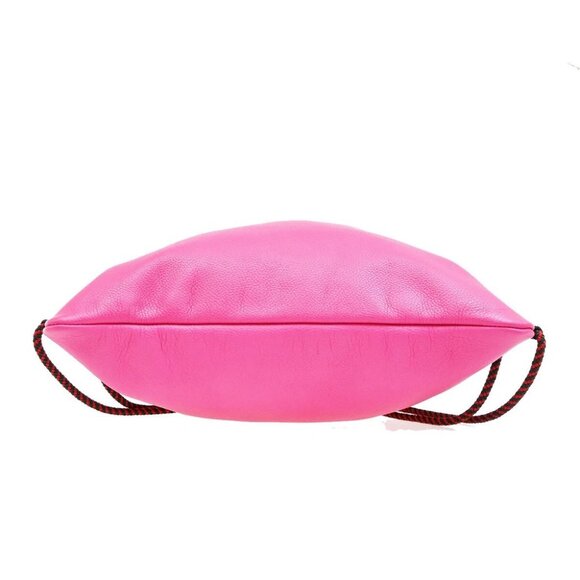 GUCCI GG Print Sherry 2Way Drawstring Backpack Bag Leather Pink Italy - Picture 5 of 15